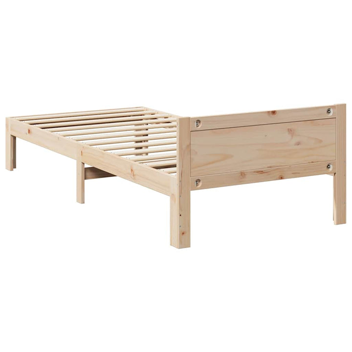 sengeramme uden madras 90x200 cm massivt fyrretræ