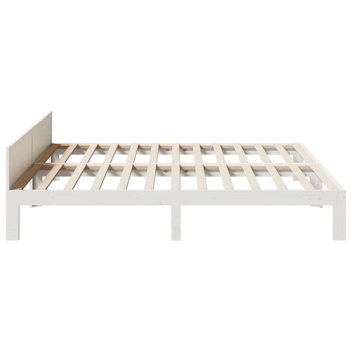 sengeramme uden madras 180x200 cm massivt fyrretræ hvid