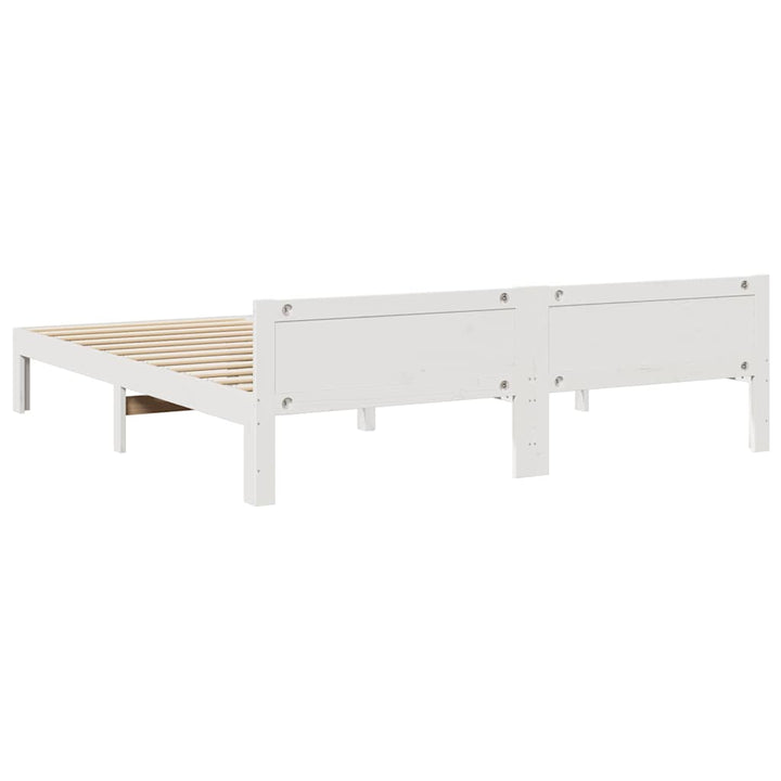 sengeramme uden madras 180x200 cm massivt fyrretræ hvid
