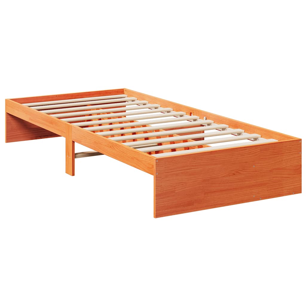 daybed uden madras 90x200 cm massivt fyrretræ gyldenbrun