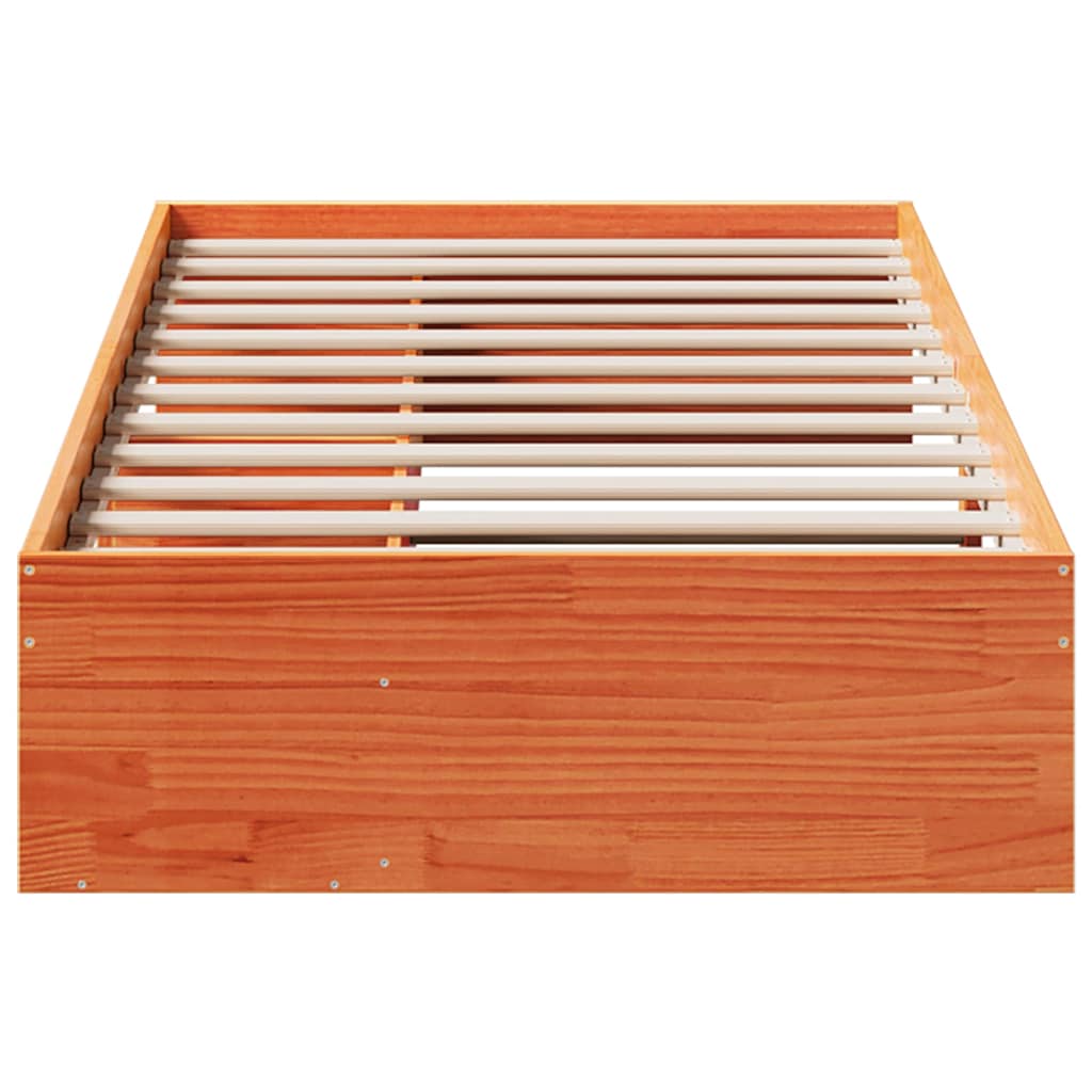 daybed uden madras 80x200 cm massivt fyrretræ gyldenbrun