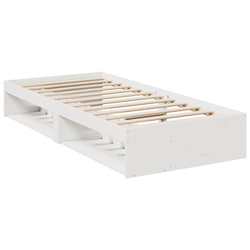 daybed uden madras 90x190 cm massivt fyrretræ hvid