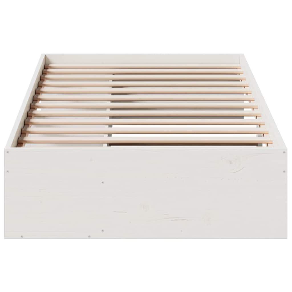 daybed uden madras 90x190 cm massivt fyrretræ hvid