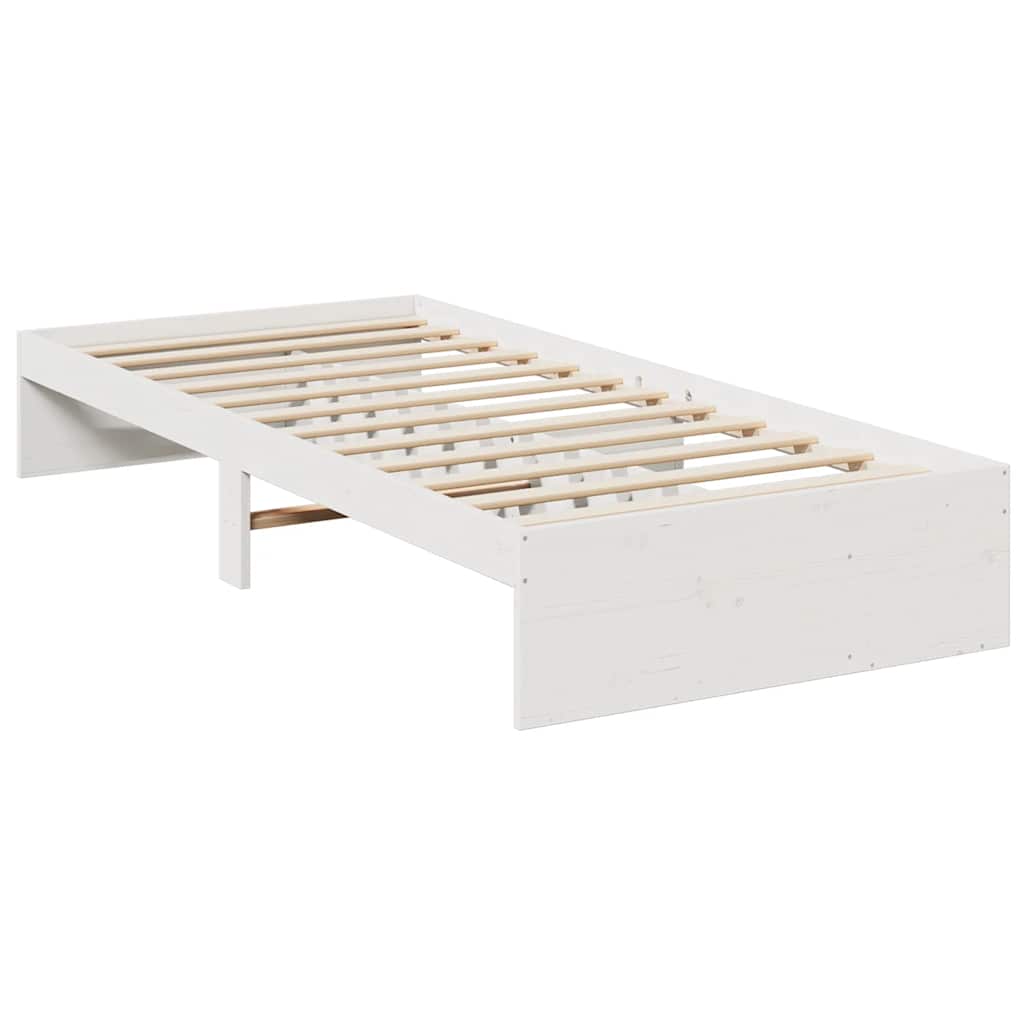 daybed uden madras 90x190 cm massivt fyrretræ hvid