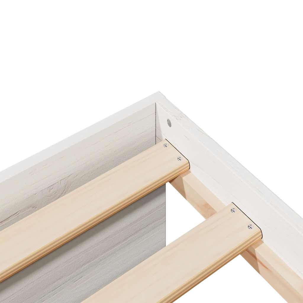 daybed uden madras 90x190 cm massivt fyrretræ hvid
