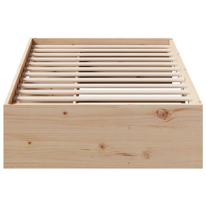 daybed med reol uden madras 75x190 cm massivt fyrretræ