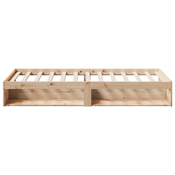 daybed med reol uden madras 75x190 cm massivt fyrretræ