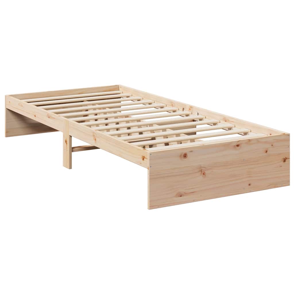 daybed med reol uden madras 75x190 cm massivt fyrretræ