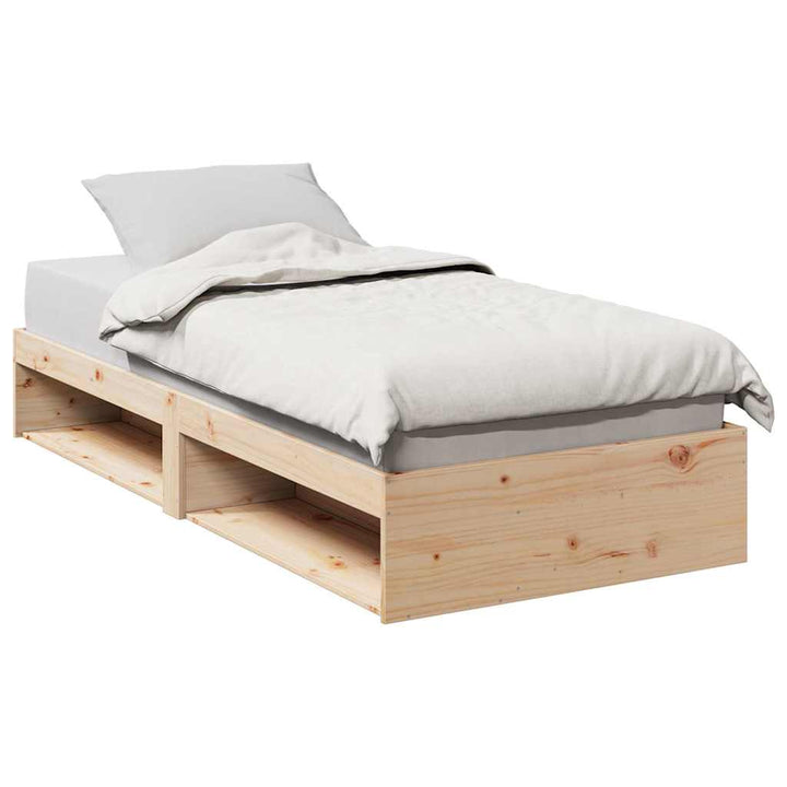 daybed med reol uden madras 75x190 cm massivt fyrretræ