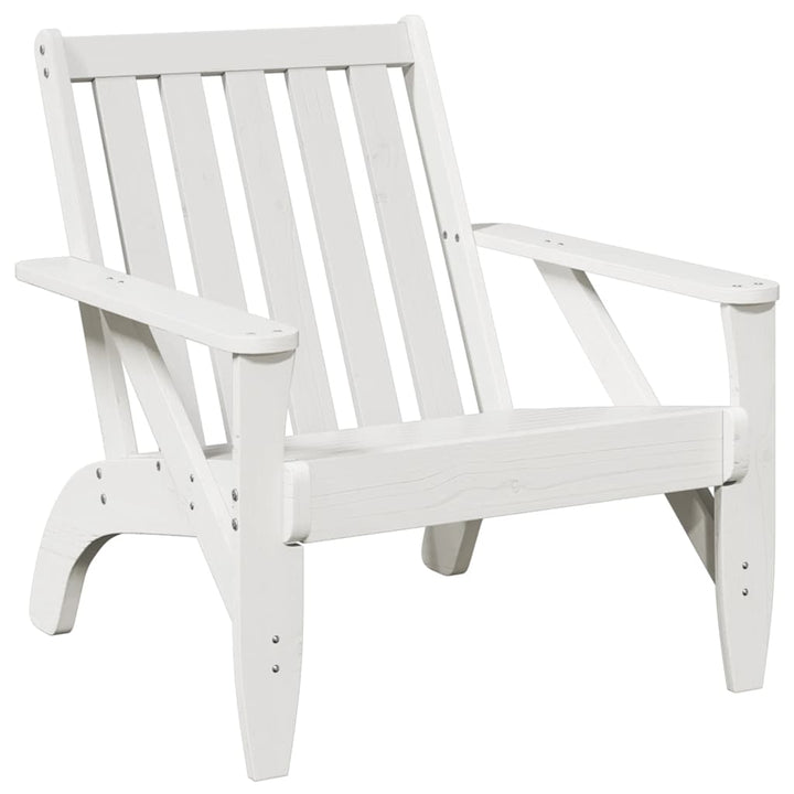 Adirondack-havestol 75x77x77 cm massivt fyrretræ hvid