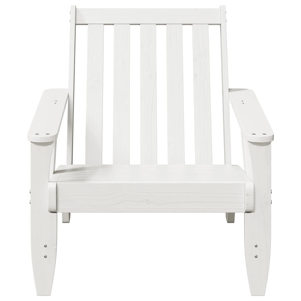 Adirondack-havestole 2 stk. 75x77x77 cm massivt fyrretræ hvid