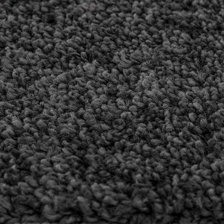 Anti-slip Shaggy tæppe Mørkegrå 120 x 120 cm PP