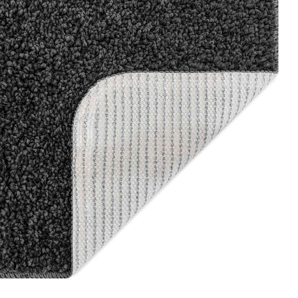 Anti-slip Shaggy tæppe Mørkegrå 240 x 340 cm PP