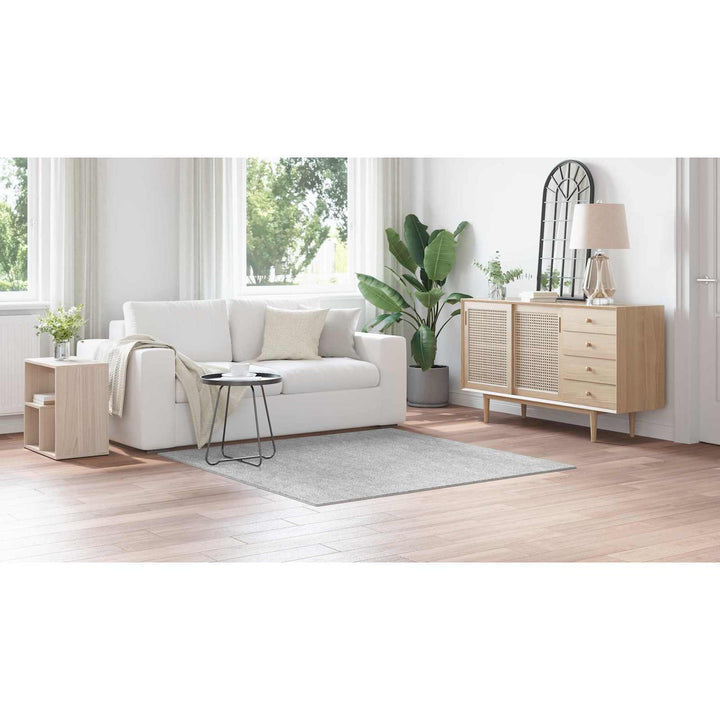 Anti-slip Shaggy tæppe Grå 160 x 160 cm PP
