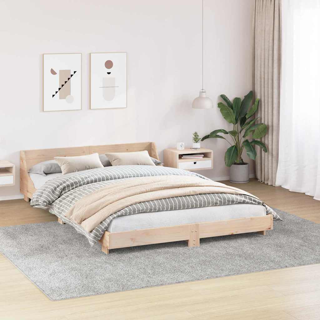 Anti-slip Shaggy tæppe Grå 240 x 340 cm PP