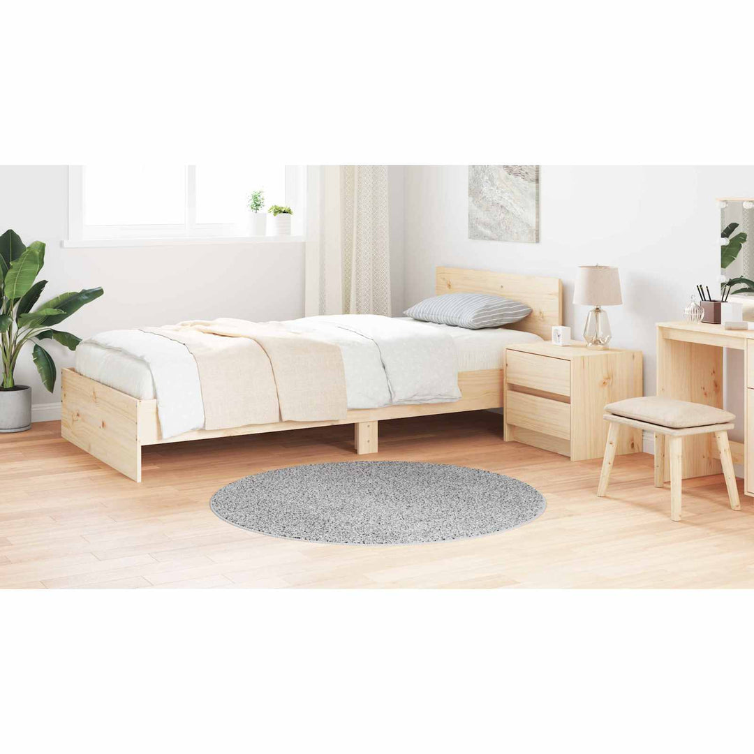 Anti-slip Shaggy tæppe Grå 120 x 120 cm PP