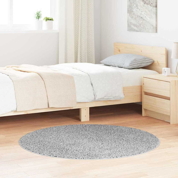 Anti-slip Shaggy tæppe Grå 120 x 120 cm PP