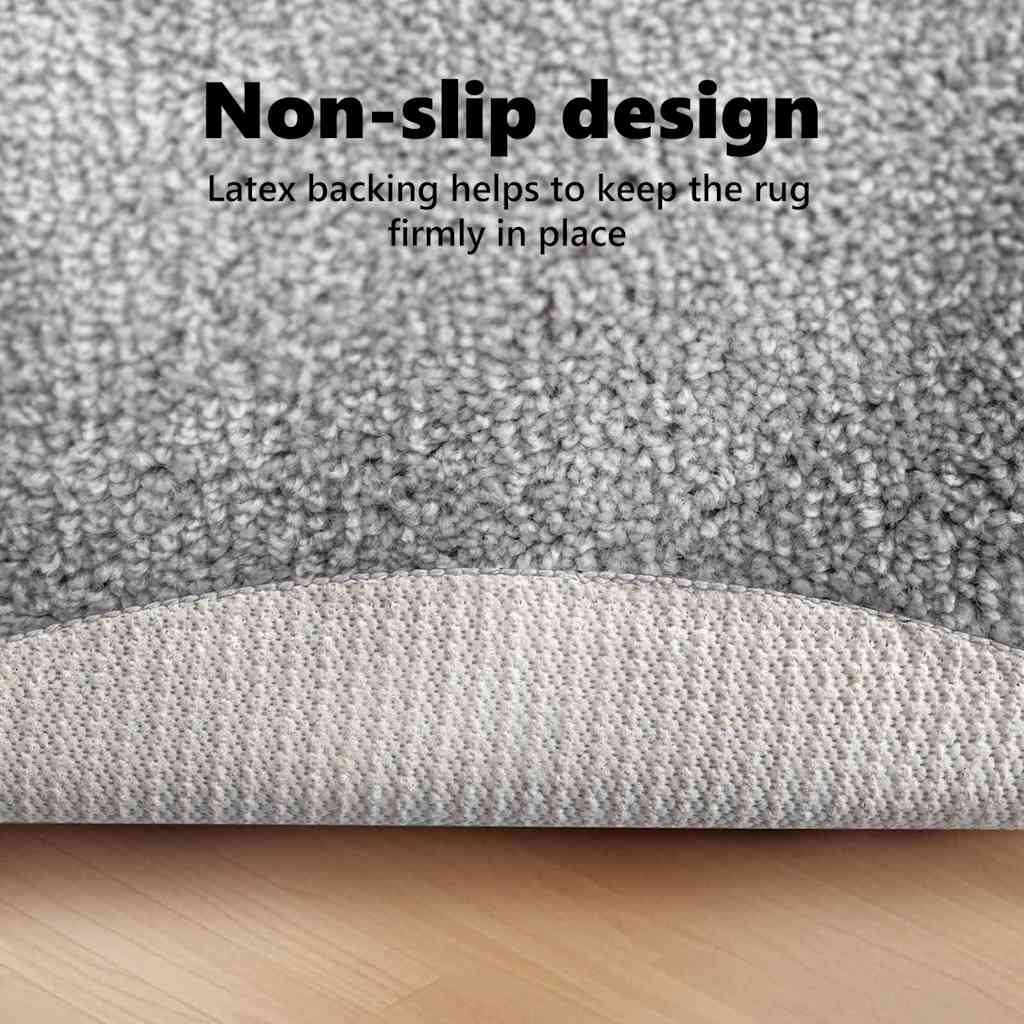 Anti-slip Shaggy tæppe Grå 160 x 160 cm PP
