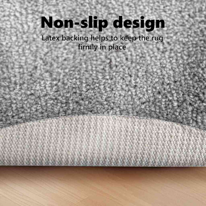 Anti-slip Shaggy tæppe Grå 160 x 160 cm PP