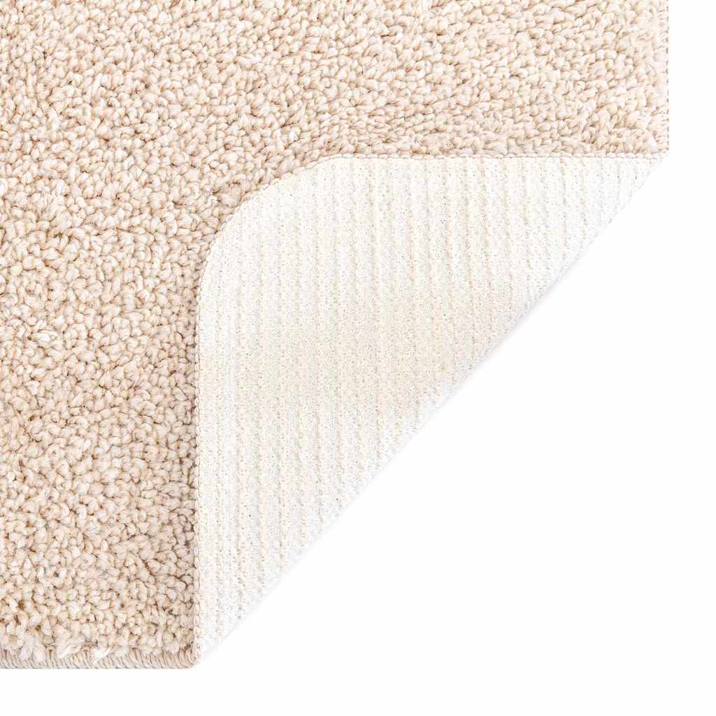 Anti-slip Shaggy tæppe Cremefarvet 120 x 120 cm PP