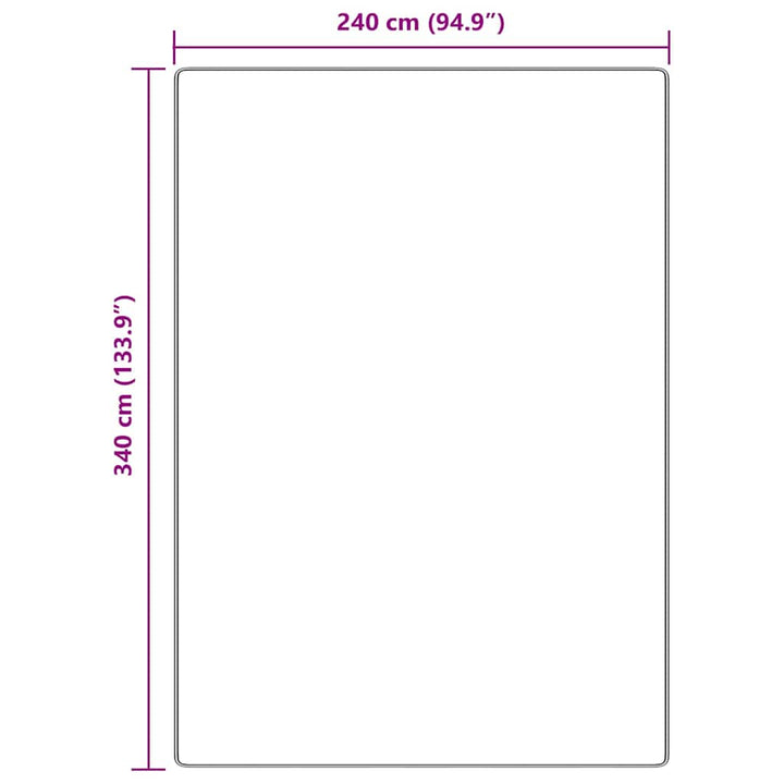 Anti-slip Shaggy tæppe Creme 240 x 340 cm PP