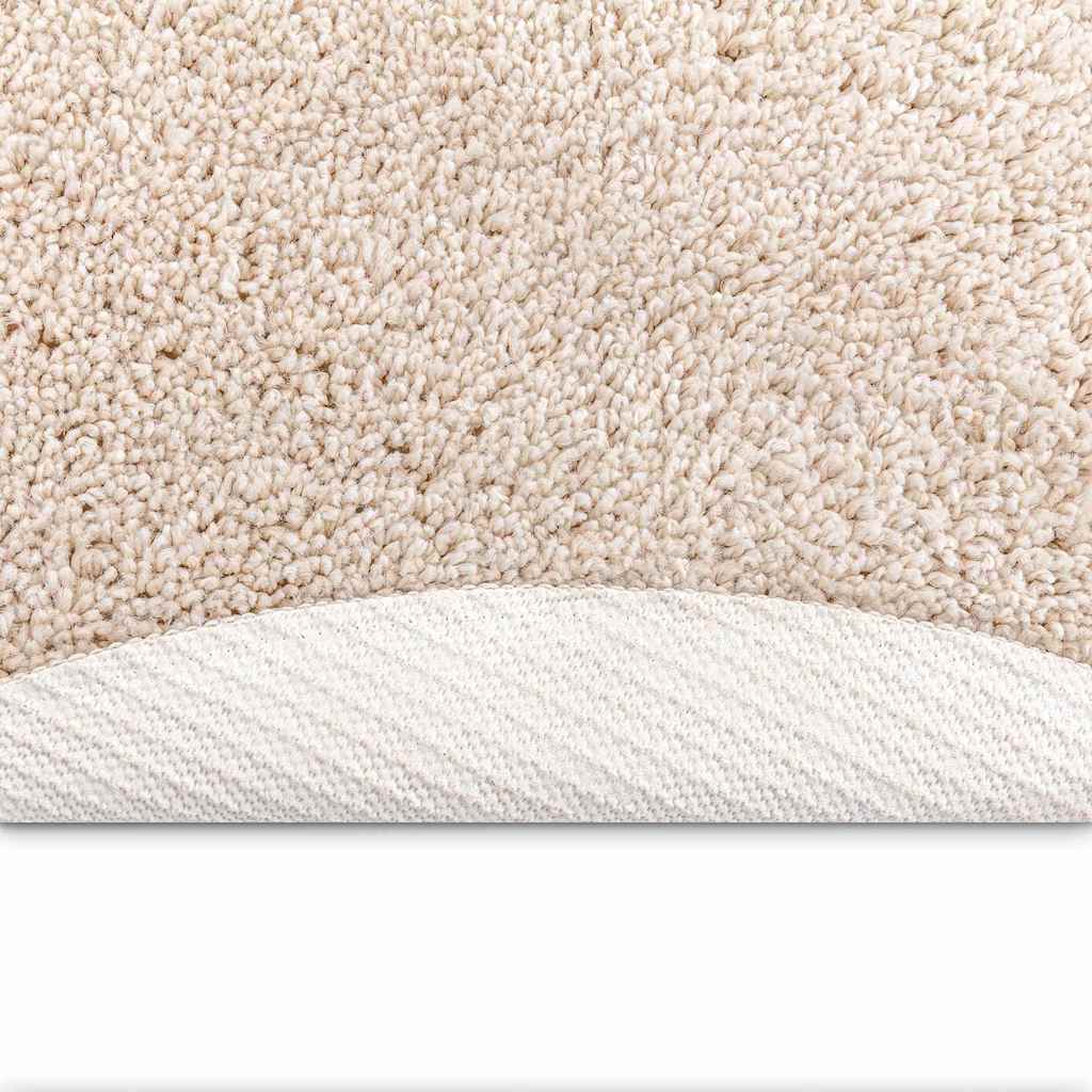 Anti-slip Shaggy tæppe Creme 90 x 90 cm PP