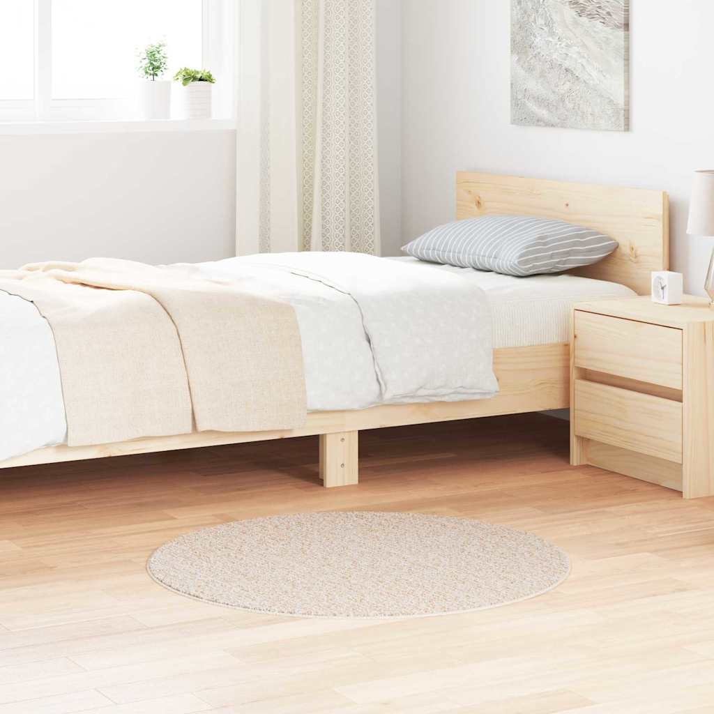 Anti-slip Shaggy tæppe Creme 90 x 90 cm PP