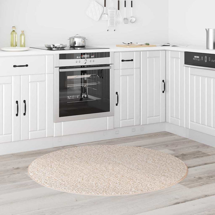 Anti-slip Shaggy tæppe Cremefarvet 120 x 120 cm PP