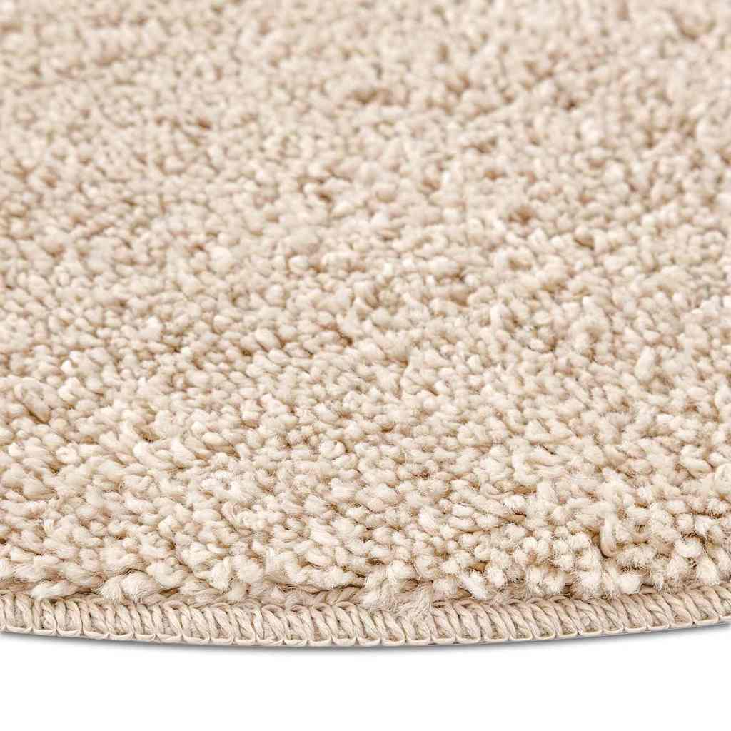 Anti-slip Shaggy tæppe Cremefarvet 160 x 160 cm PP