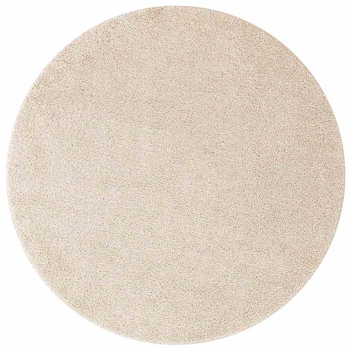 Anti-slip Shaggy tæppe Creme 160 x 160 cm PP