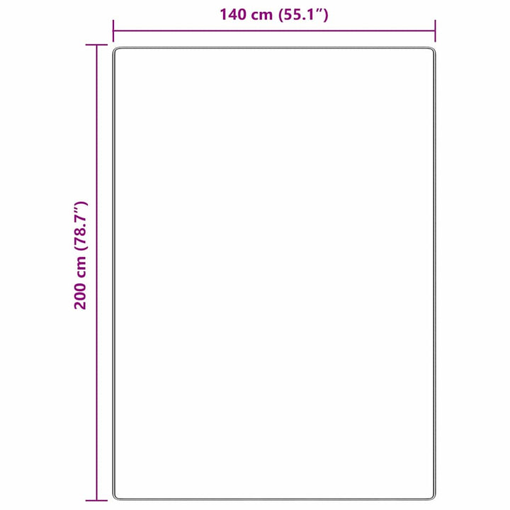 Anti-slip Shaggy tæppe Brun 140 x 200 cm PP