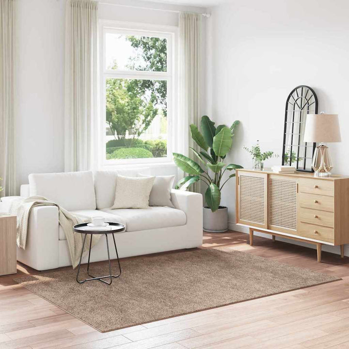 Anti-slip Shaggy tæppe Brun 160 x 230 cm PP