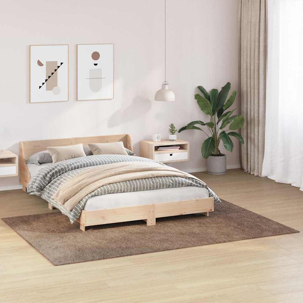 Anti-slip Shaggy tæppe Brun 160 x 230 cm PP