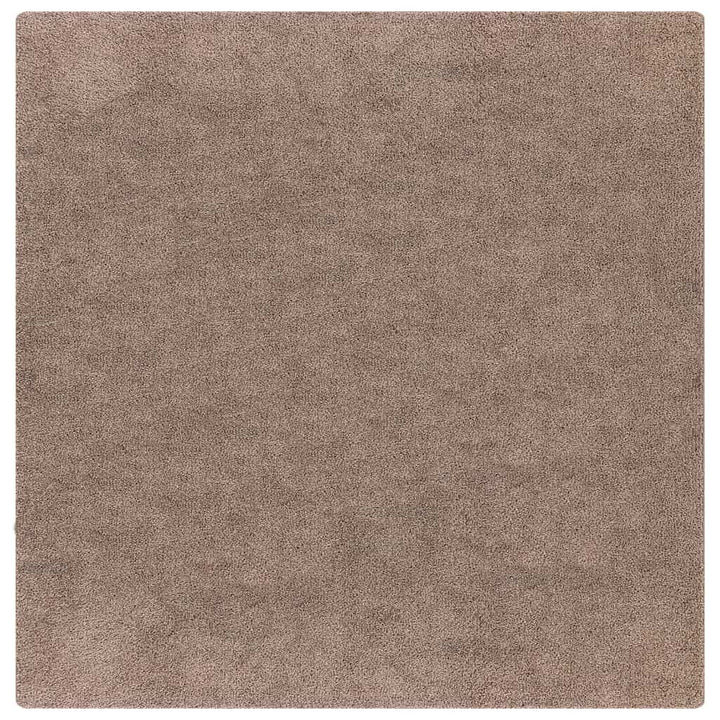 Anti-slip Shaggy tæppe Brun 200 x 200 cm PP