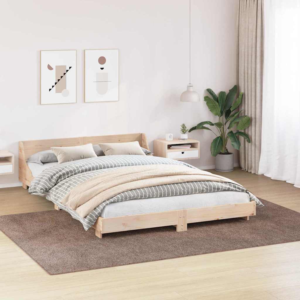 Anti-slip Shaggy tæppe Brun 200 x 290 cm PP