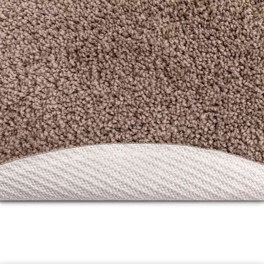 Anti-slip Shaggy tæppe Brun 90 x 90 cm PP