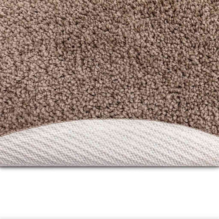 Anti-slip Shaggy tæppe Brun 90 x 90 cm PP