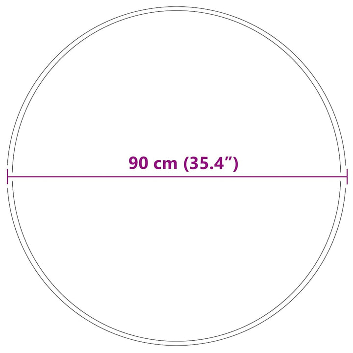 Anti-slip Shaggy tæppe Brun 90 x 90 cm PP