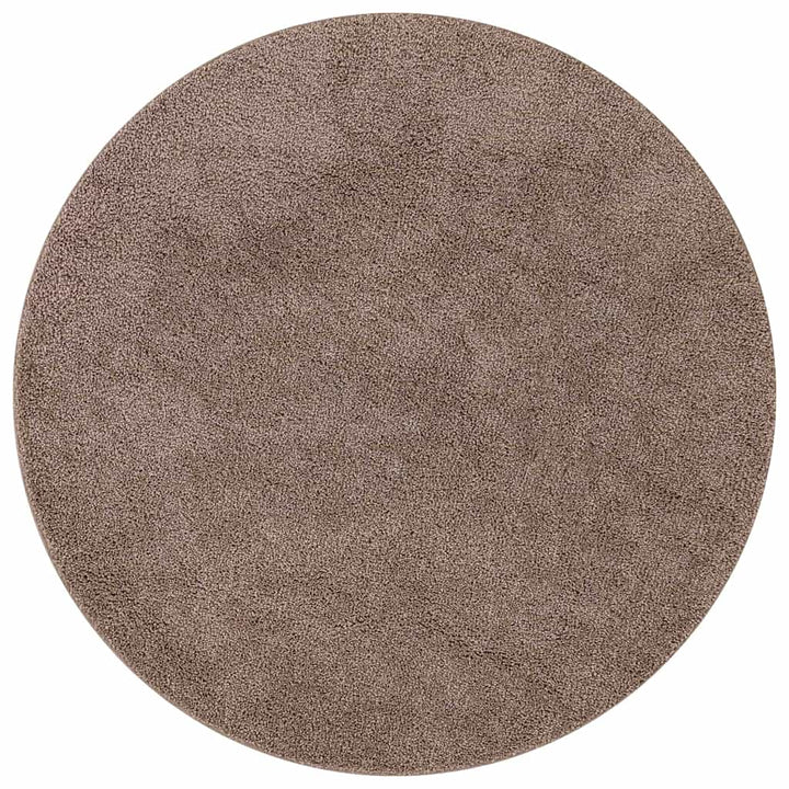 Anti-slip Shaggy tæppe Brun 160 x 160 cm PP