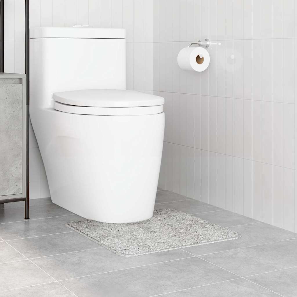 Skridsikker badeværelsesmåtte med toiletudskæring Grå
