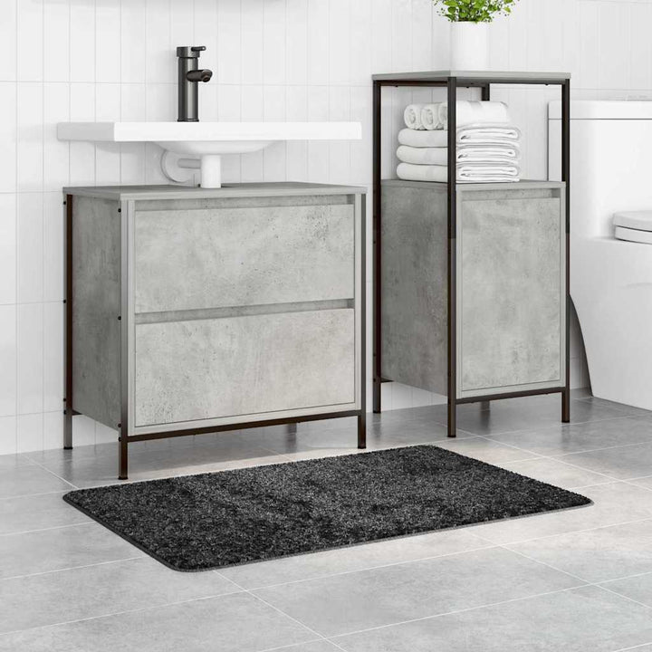 Antiskrid Badmåtte Mørkegrå 60 x 90 cm PP