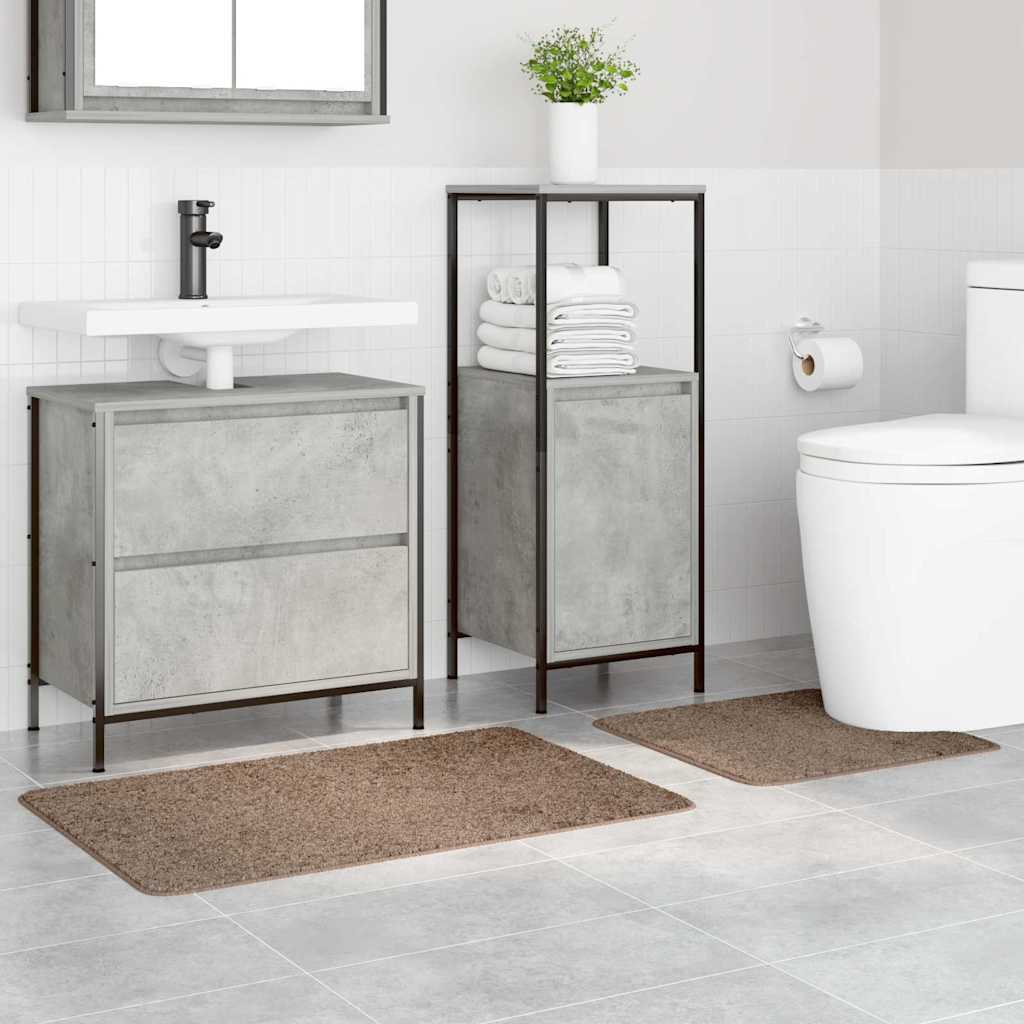 Anti-skid badevægs måttesæt 2 pcs Brun PP
