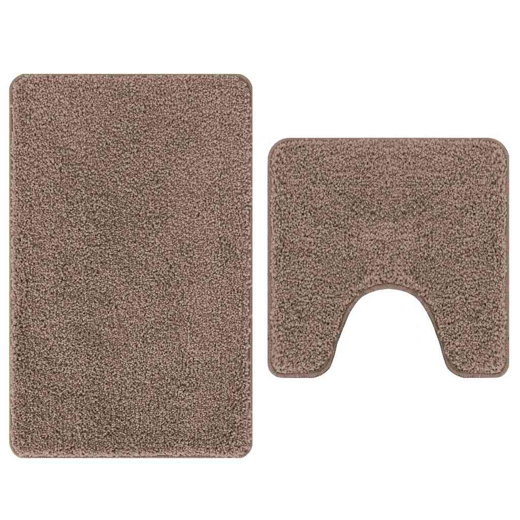 Anti-skid badevægs måttesæt 2 pcs Brun PP