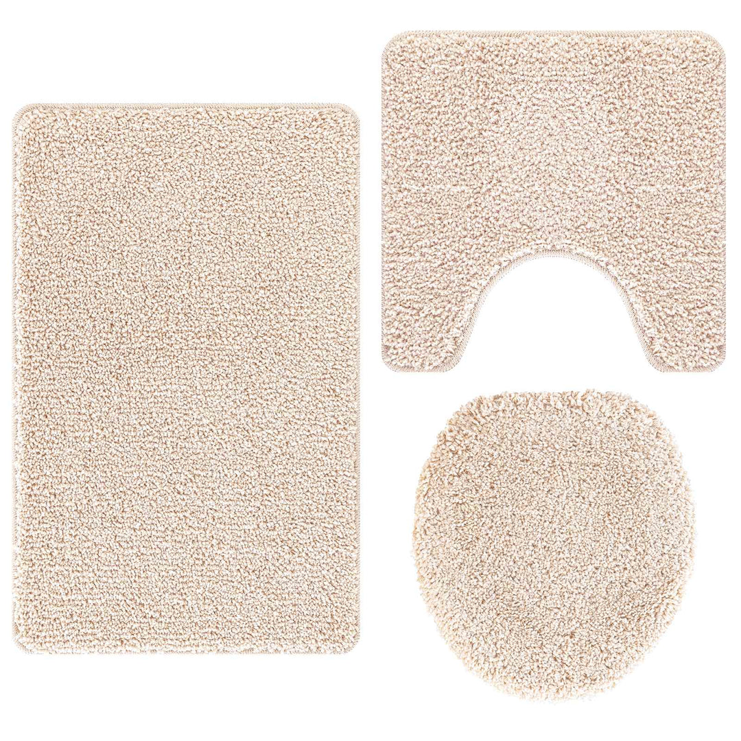 Anti-skid badevægs måttesæt 3 pcs Creme PP