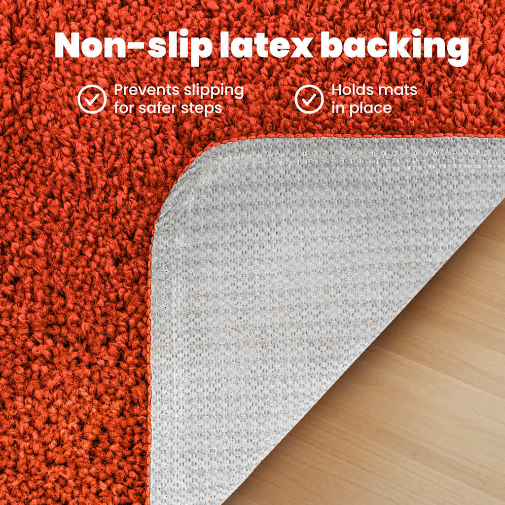 Anti-skid badevægs måttesæt 3 pcs Orange PP