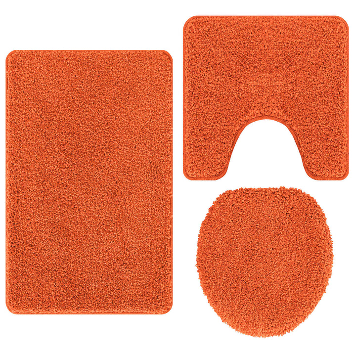 Anti-skid badevægs måttesæt 3 pcs Orange PP