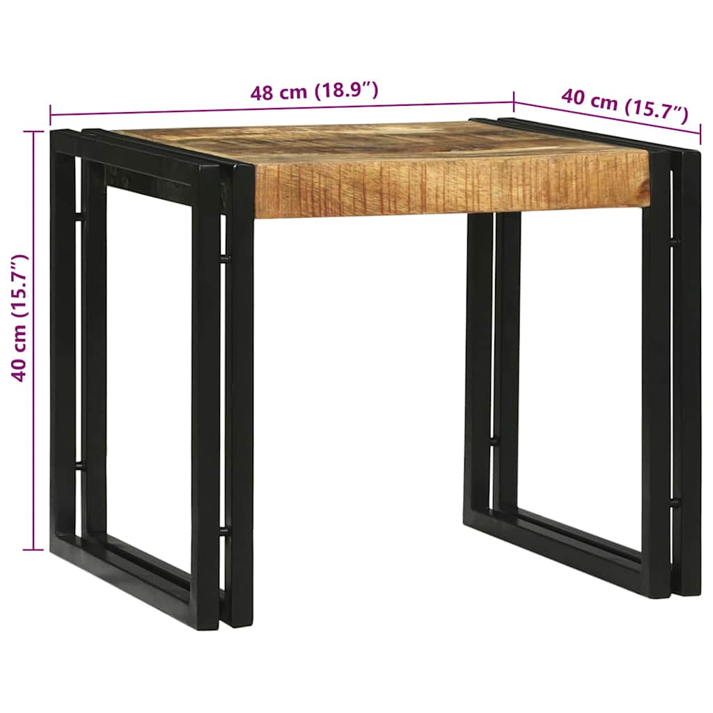 Sofabord 2 pcs Brun 48 x 40 x 40 cm Massivt mangotræ