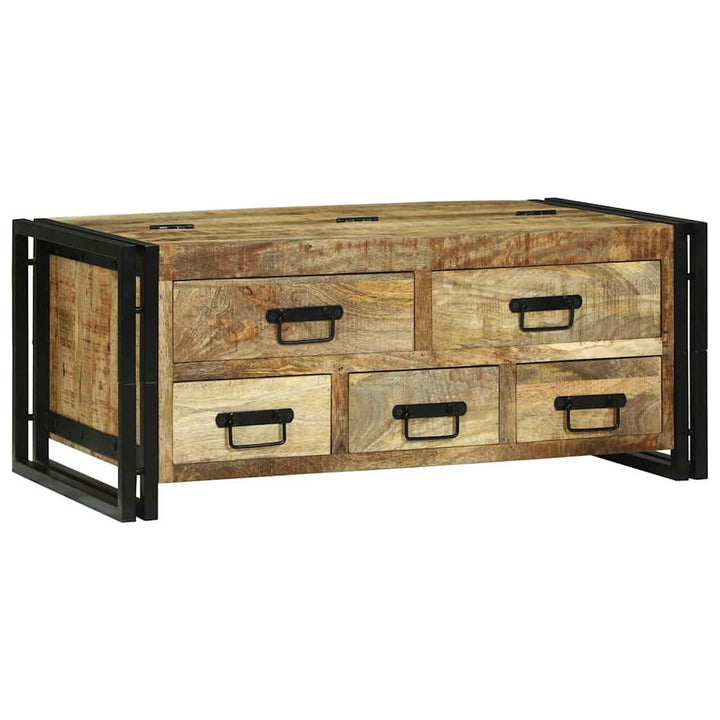 Sofabord med skuffe Brun 90 x 50 x 38 cm Massivt mangotræ