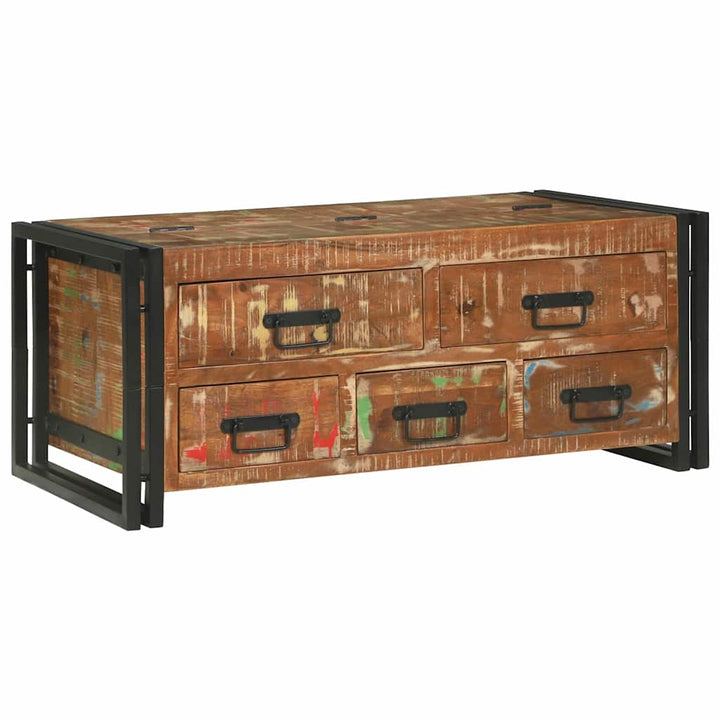 Sofabord Flerfarvet 90 x 50 x 38 cm Solid genbrugs træ