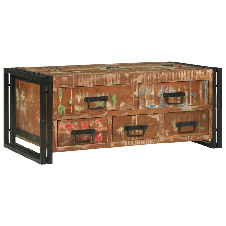 Sofabord Flerfarvet 90 x 50 x 38 cm Solid genbrugs træ